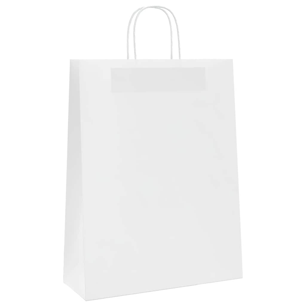 Papiertragetaschen 250 Stk. mit Henkeln Weiß 32x12x42 cm