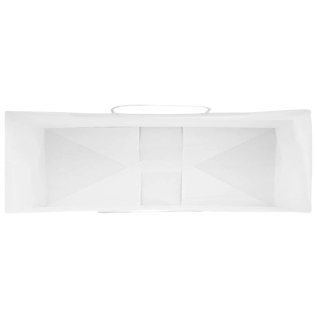 Papiertragetaschen 250 Stk. mit Henkeln Weiß 32x12x42 cm