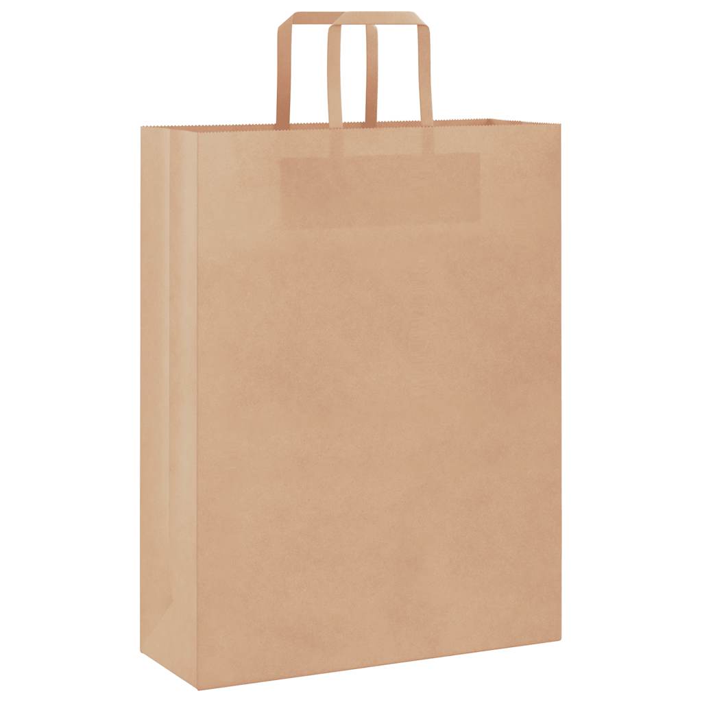 Papiertragetaschen 50 Stk. mit Henkeln Braun 32x12x42 cm