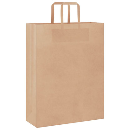 Papiertragetaschen 50 Stk. mit Henkeln Braun 32x12x42 cm