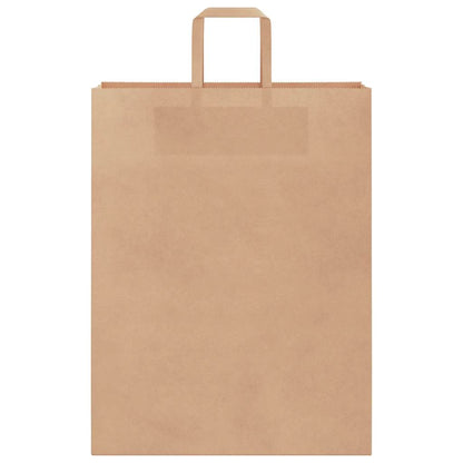 Papiertragetaschen 50 Stk. mit Henkeln Braun 32x12x42 cm