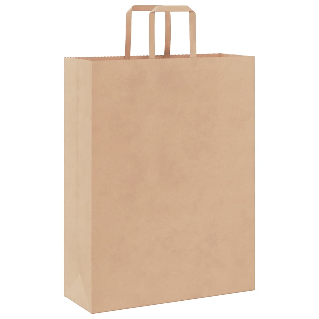 Papiertragetaschen 50 Stk. mit Henkeln Braun 32x12x42 cm
