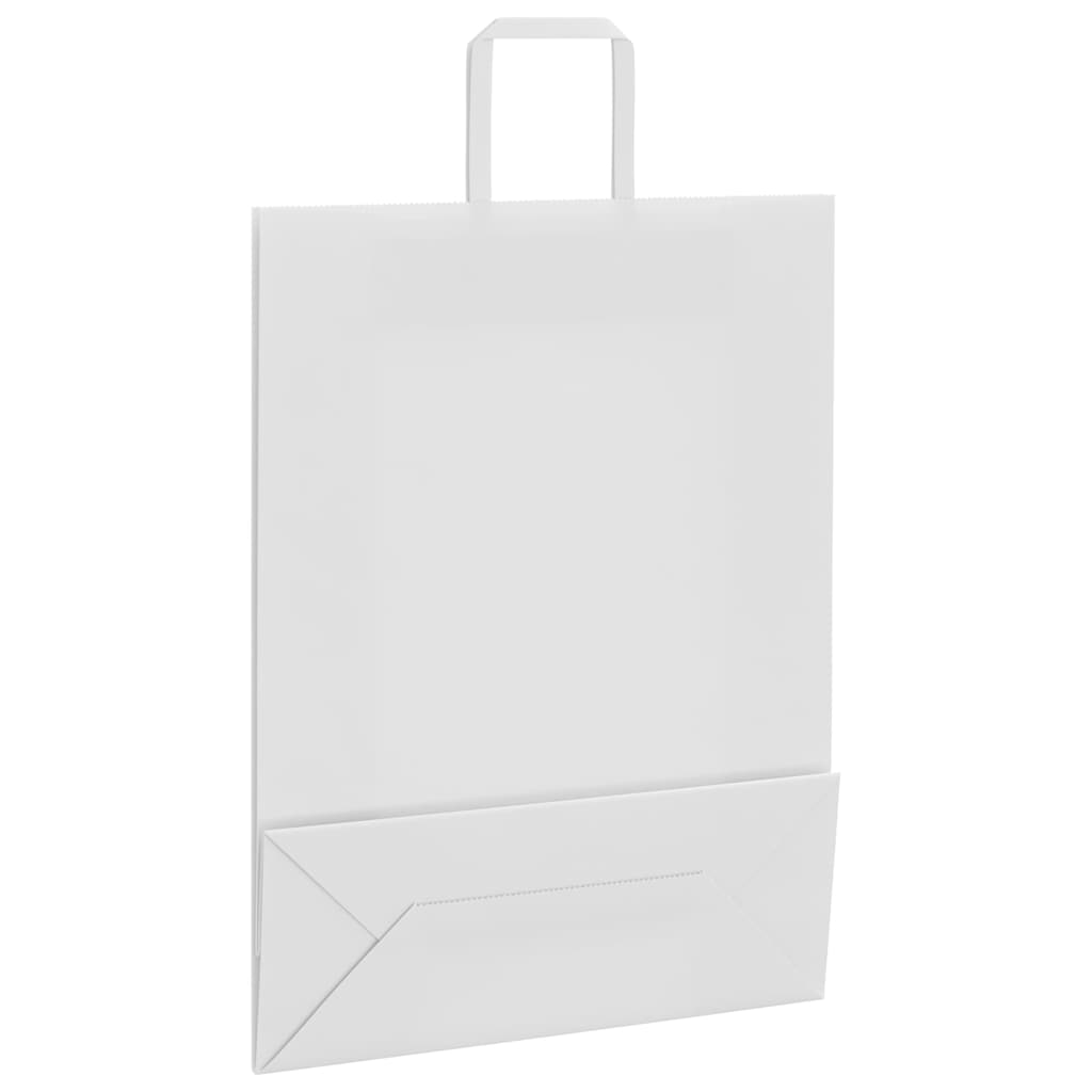 Papiertragetaschen 250 Stk. mit Henkeln Weiß 32x12x42 cm
