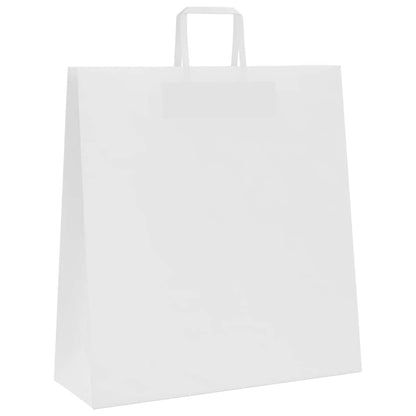 Papiertragetaschen 250 Stk. mit Henkeln Weiß 45x17x48 cm