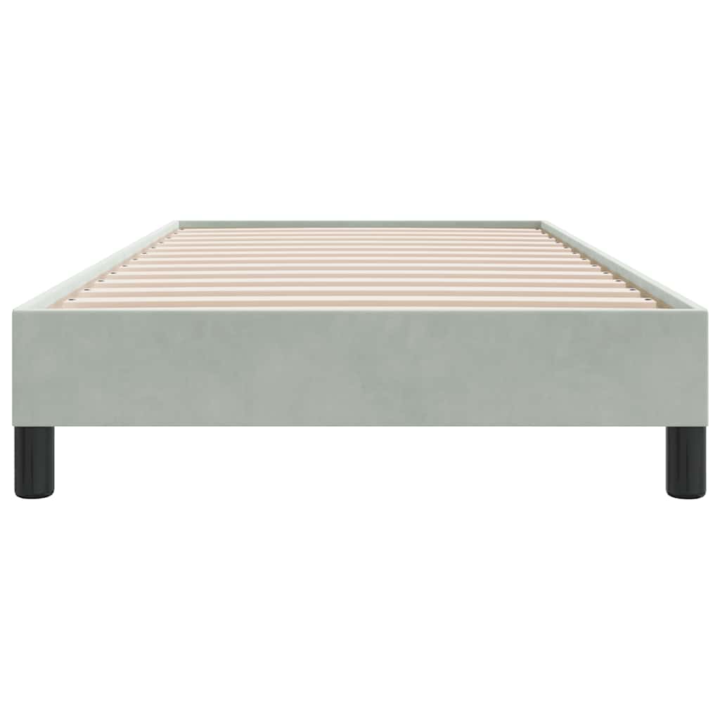 Boxspringbett ohne Matratze Hellgrau 80x210 cm Samt
