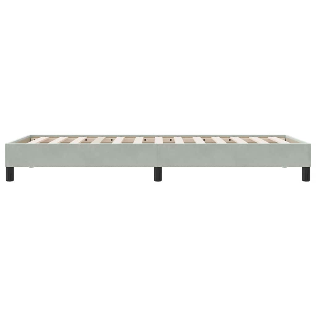 Boxspringbett ohne Matratze Hellgrau 80x210 cm Samt