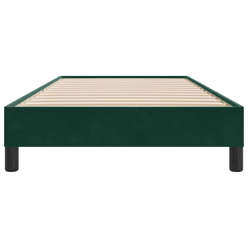 Boxspringbett ohne Matratze Dunkelgrün 80x210 cm Samt