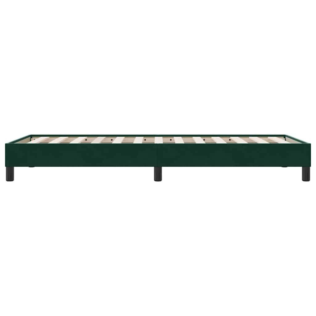 Boxspringbett ohne Matratze Dunkelgrün 80x210 cm Samt