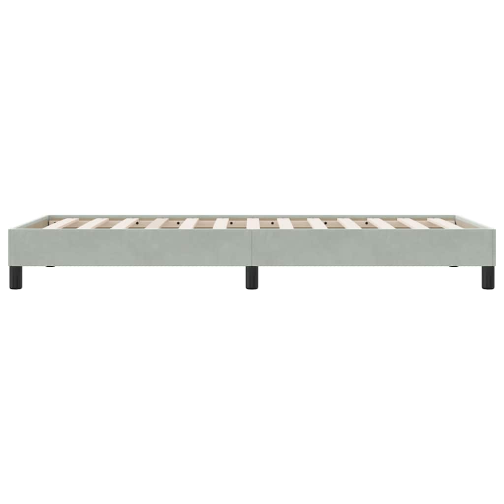 Boxspringbett ohne Matratze Hellgrau 90x210 cm Samt