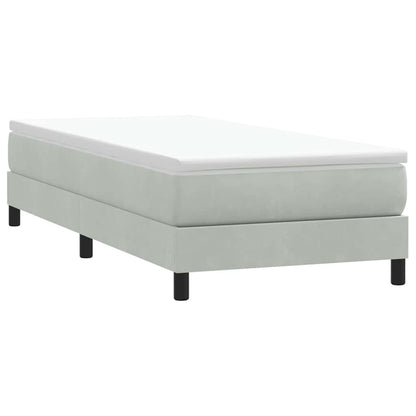 Boxspringbett ohne Matratze Hellgrau 90x210 cm Samt