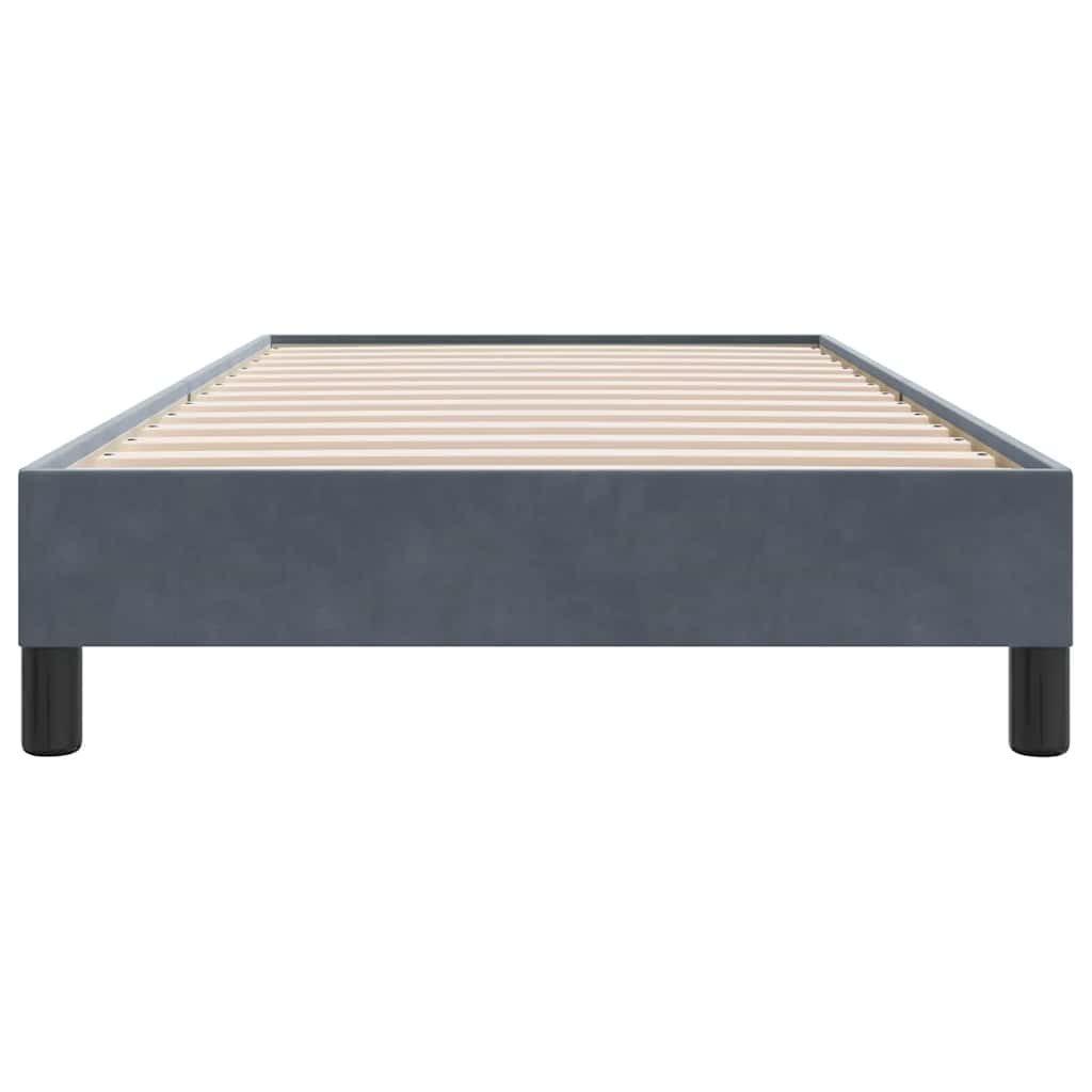 Boxspringbett ohne Matratze Dunkelgrau 90x210 cm Samt