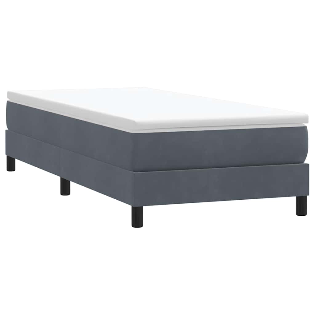 Boxspringbett ohne Matratze Dunkelgrau 90x210 cm Samt