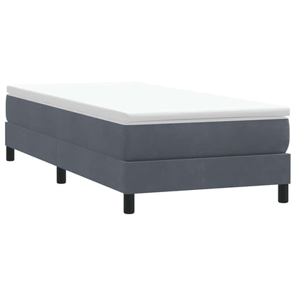 Boxspringbett ohne Matratze Dunkelgrau 90x210 cm Samt