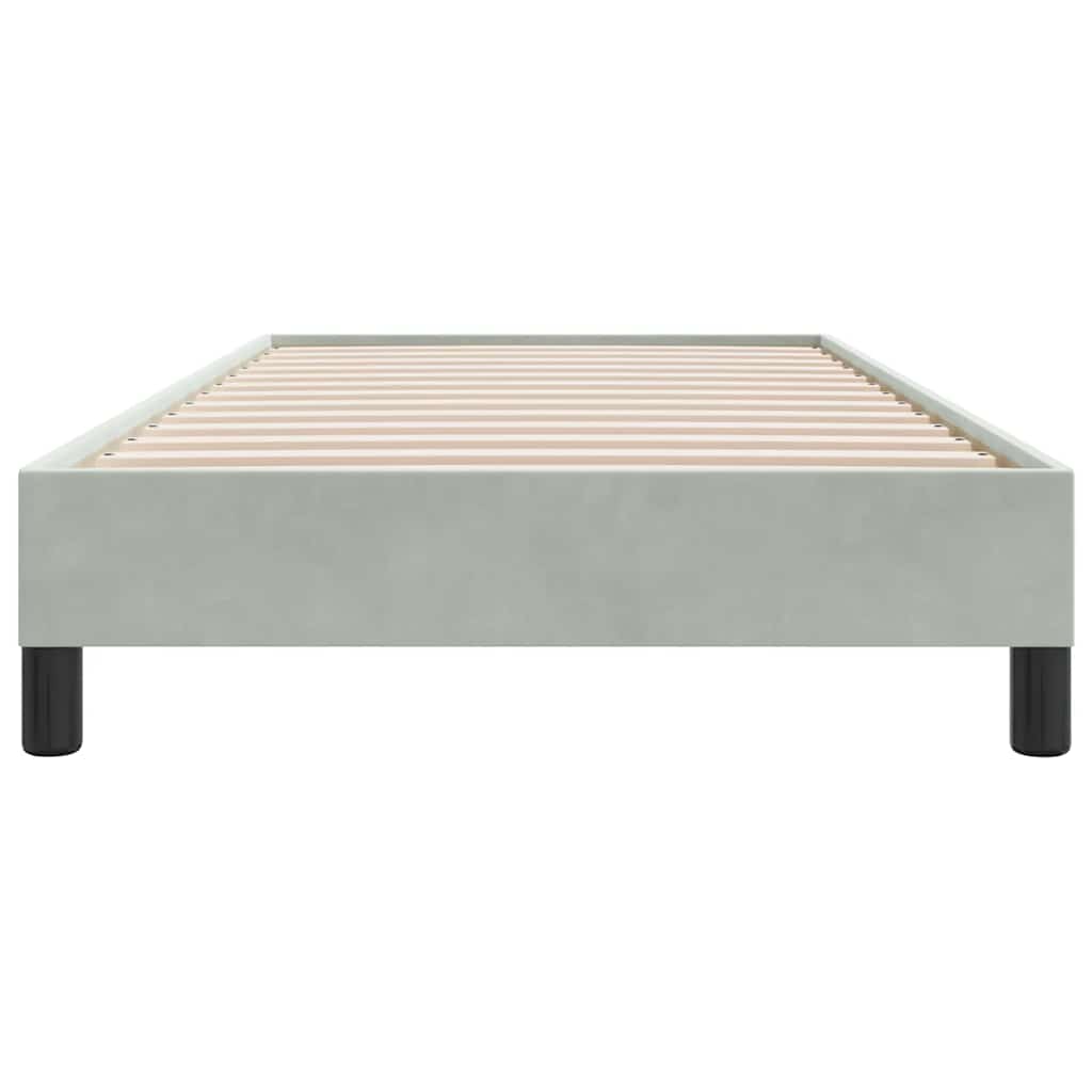 Boxspringbett ohne Matratze Hellgrau 100x210 cm Samt
