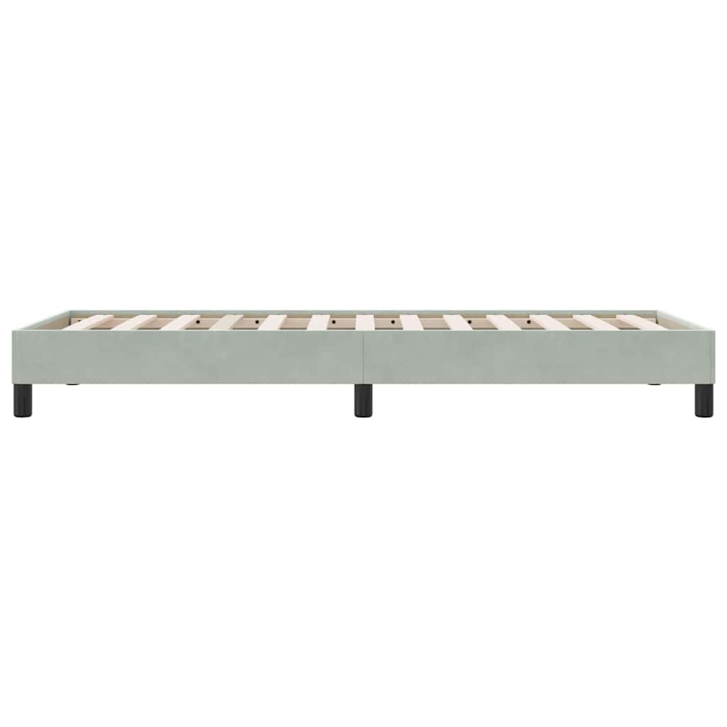 Boxspringbett ohne Matratze Hellgrau 100x210 cm Samt