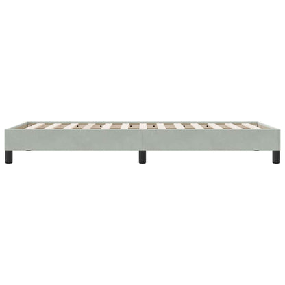 Boxspringbett ohne Matratze Hellgrau 100x210 cm Samt