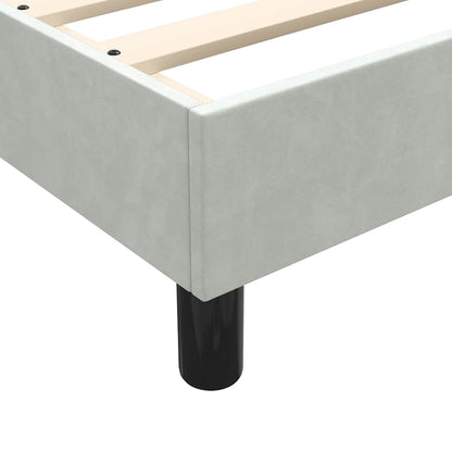 Boxspringbett ohne Matratze Hellgrau 100x210 cm Samt