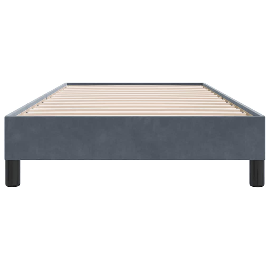 Boxspringbett ohne Matratze Dunkelgrau 100x210 cm Samt