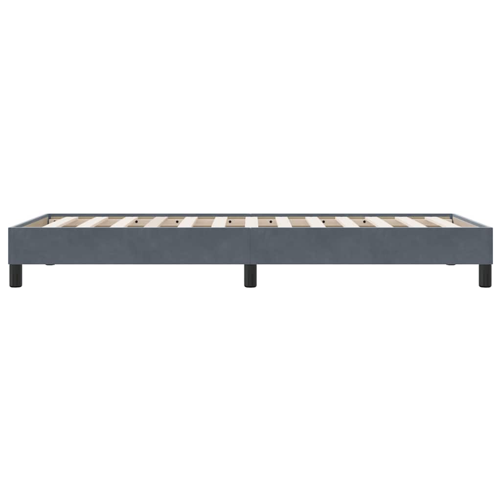 Boxspringbett ohne Matratze Dunkelgrau 100x210 cm Samt