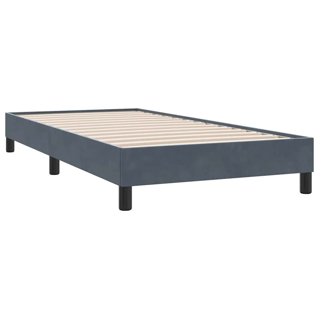 Boxspringbett ohne Matratze Dunkelgrau 100x210 cm Samt