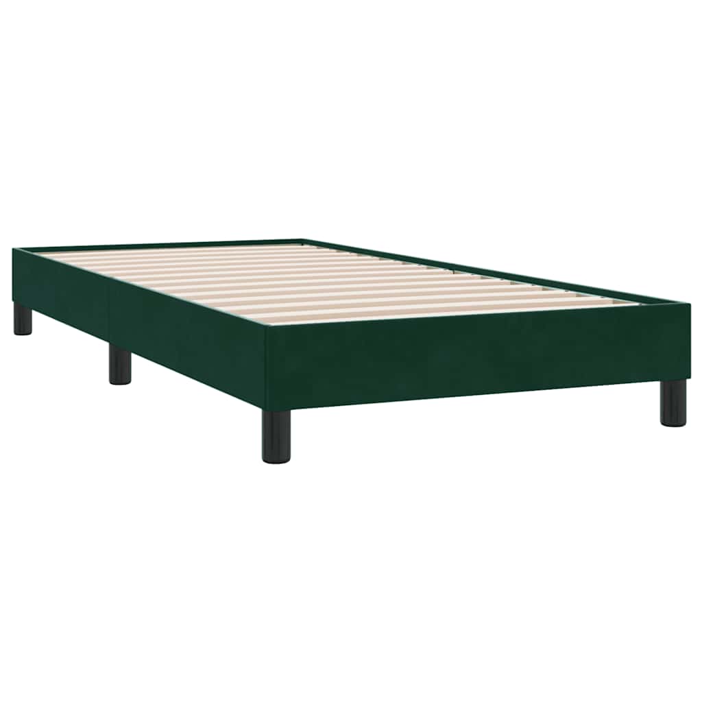 Boxspringbett ohne Matratze Dunkelgrün 100x210 cm Samt