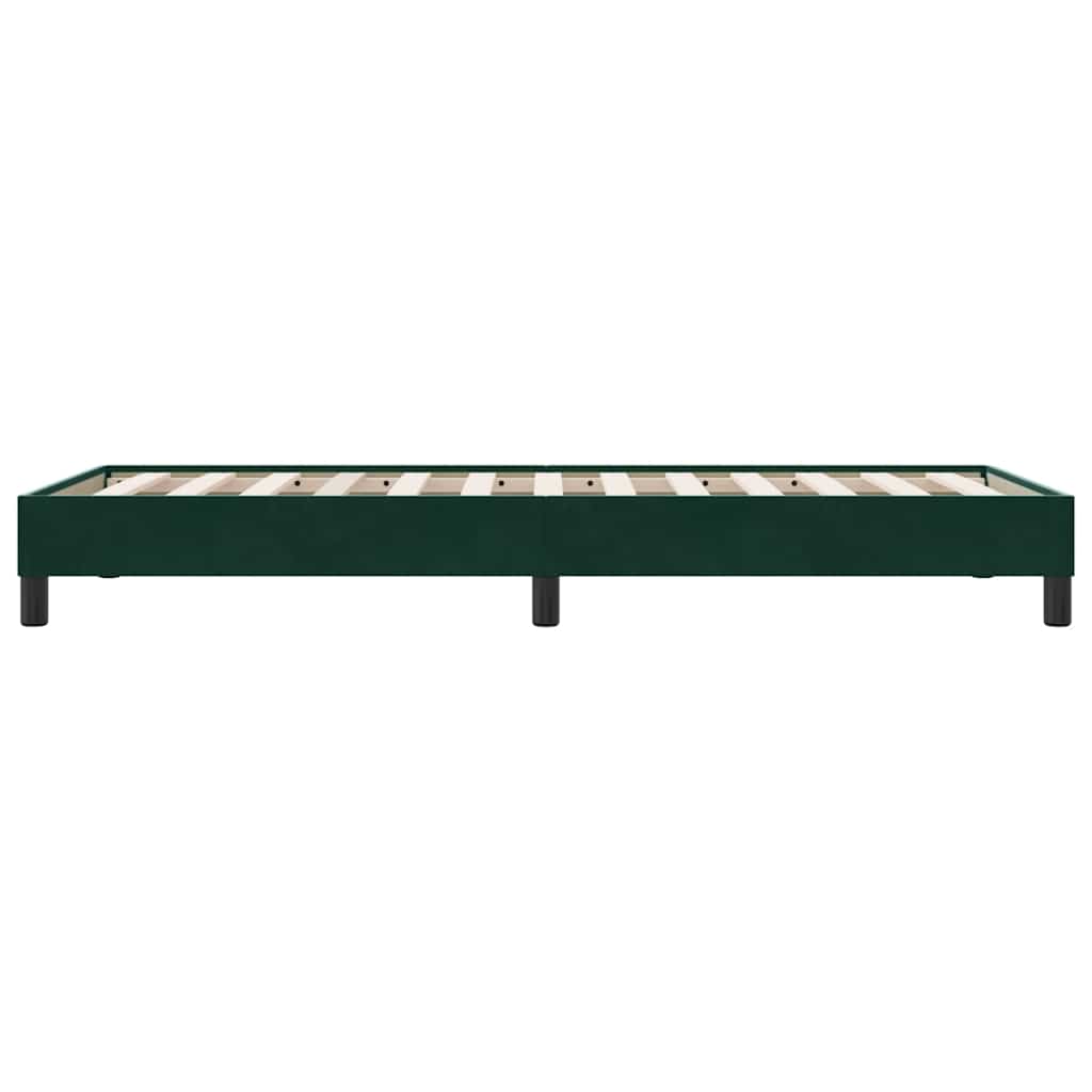 Boxspringbett ohne Matratze Dunkelgrün 100x210 cm Samt