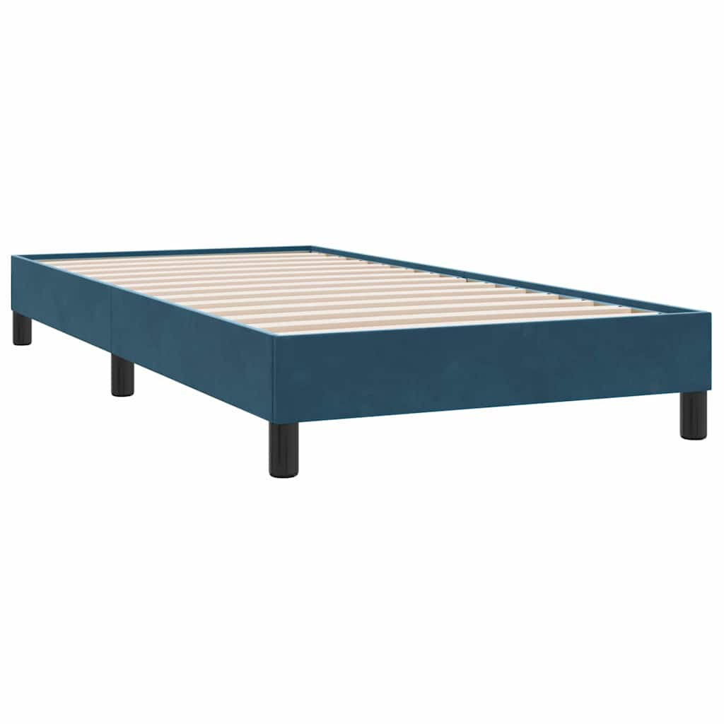 Boxspringbett ohne Matratze Dunkelblau 100x210 cm Samt