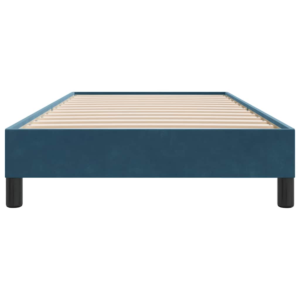 Boxspringbett ohne Matratze Dunkelblau 100x210 cm Samt