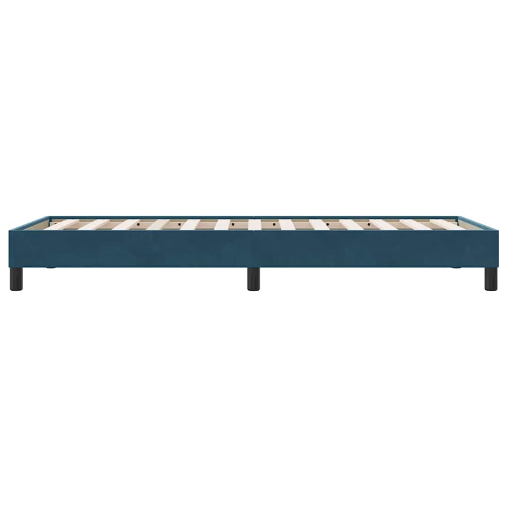 Boxspringbett ohne Matratze Dunkelblau 100x210 cm Samt