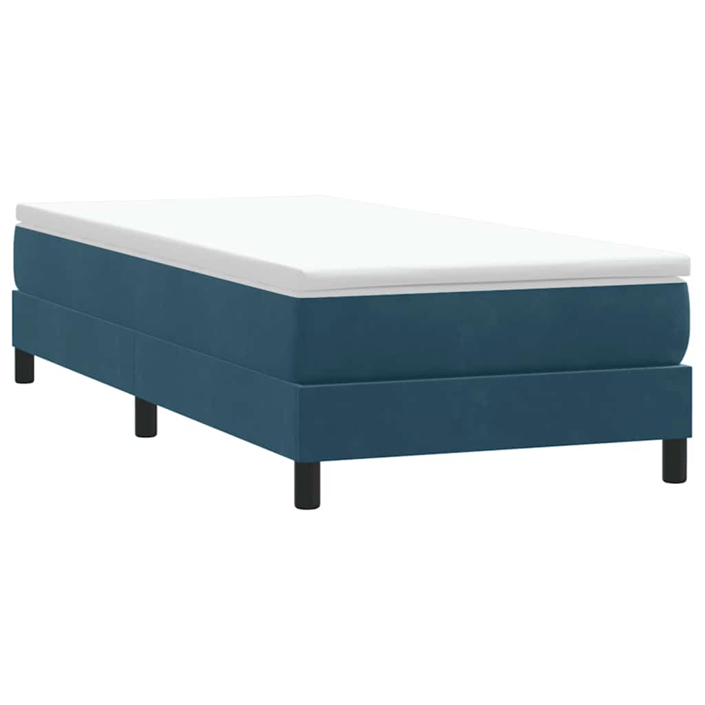 Boxspringbett ohne Matratze Dunkelblau 100x210 cm Samt