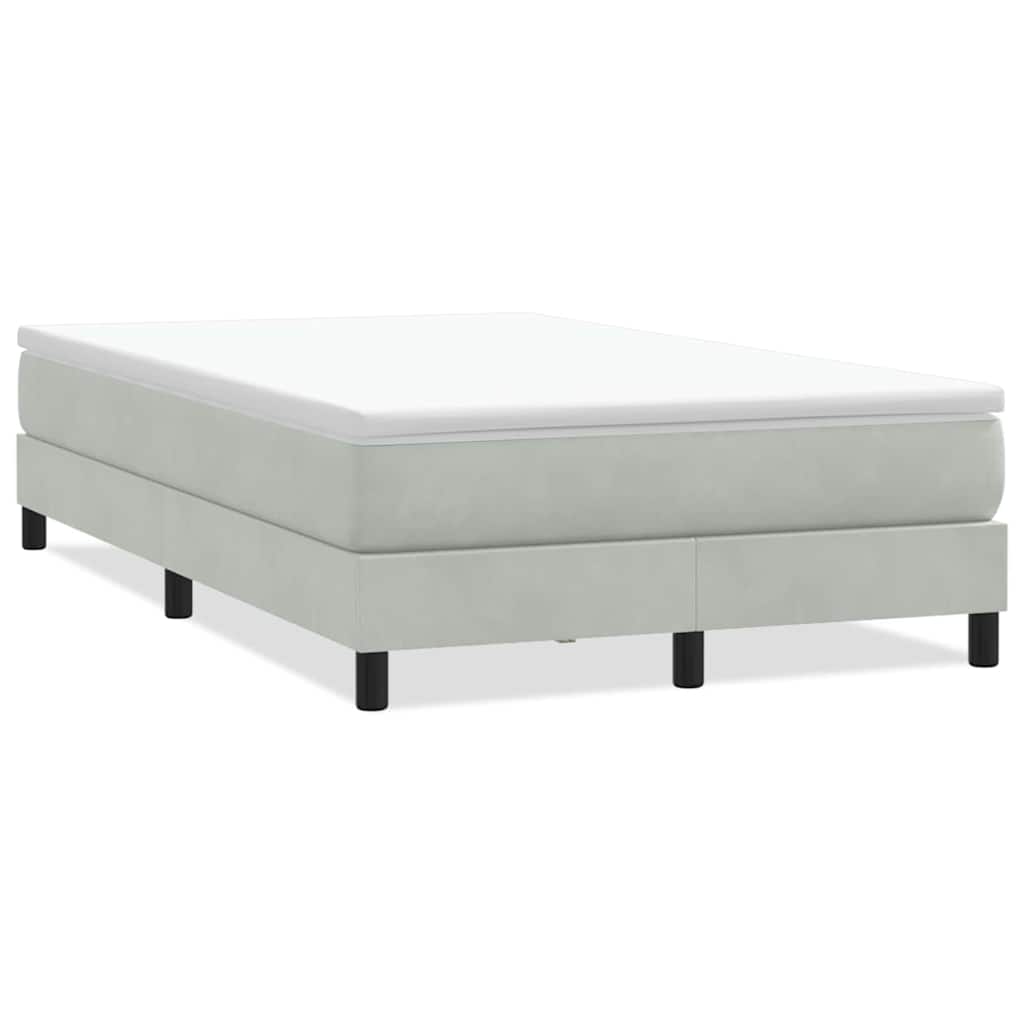 Boxspringbett ohne Matratze Hellgrau 120x210 cm Samt