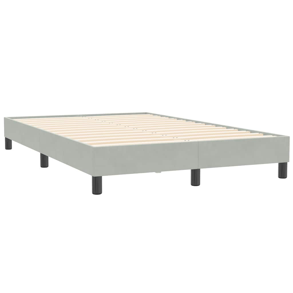 Boxspringbett ohne Matratze Hellgrau 120x210 cm Samt