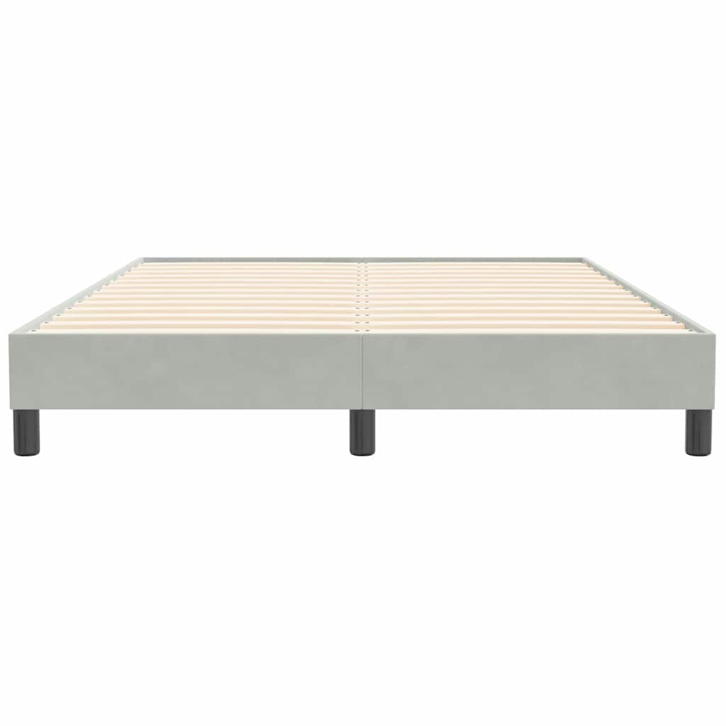 Boxspringbett ohne Matratze Hellgrau 140x210 cm Samt