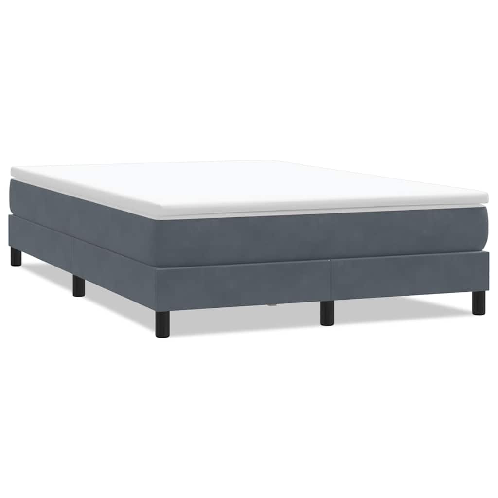 Boxspringbett ohne Matratze Dunkelgrau 140x210 cm Samt