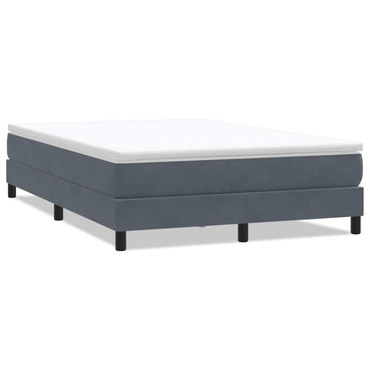 Boxspringbett ohne Matratze Dunkelgrau 140x210 cm Samt