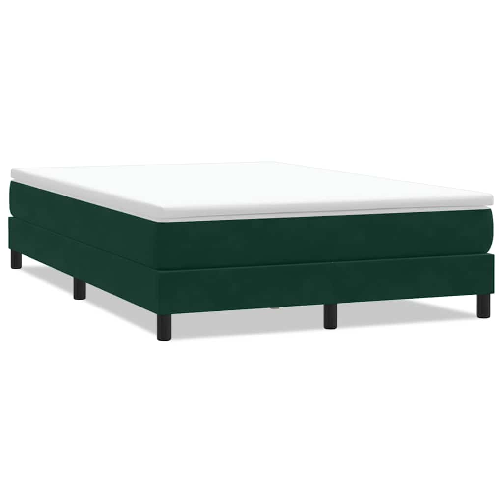 Boxspringbett ohne Matratze Dunkelgrün 140x210 cm Samt