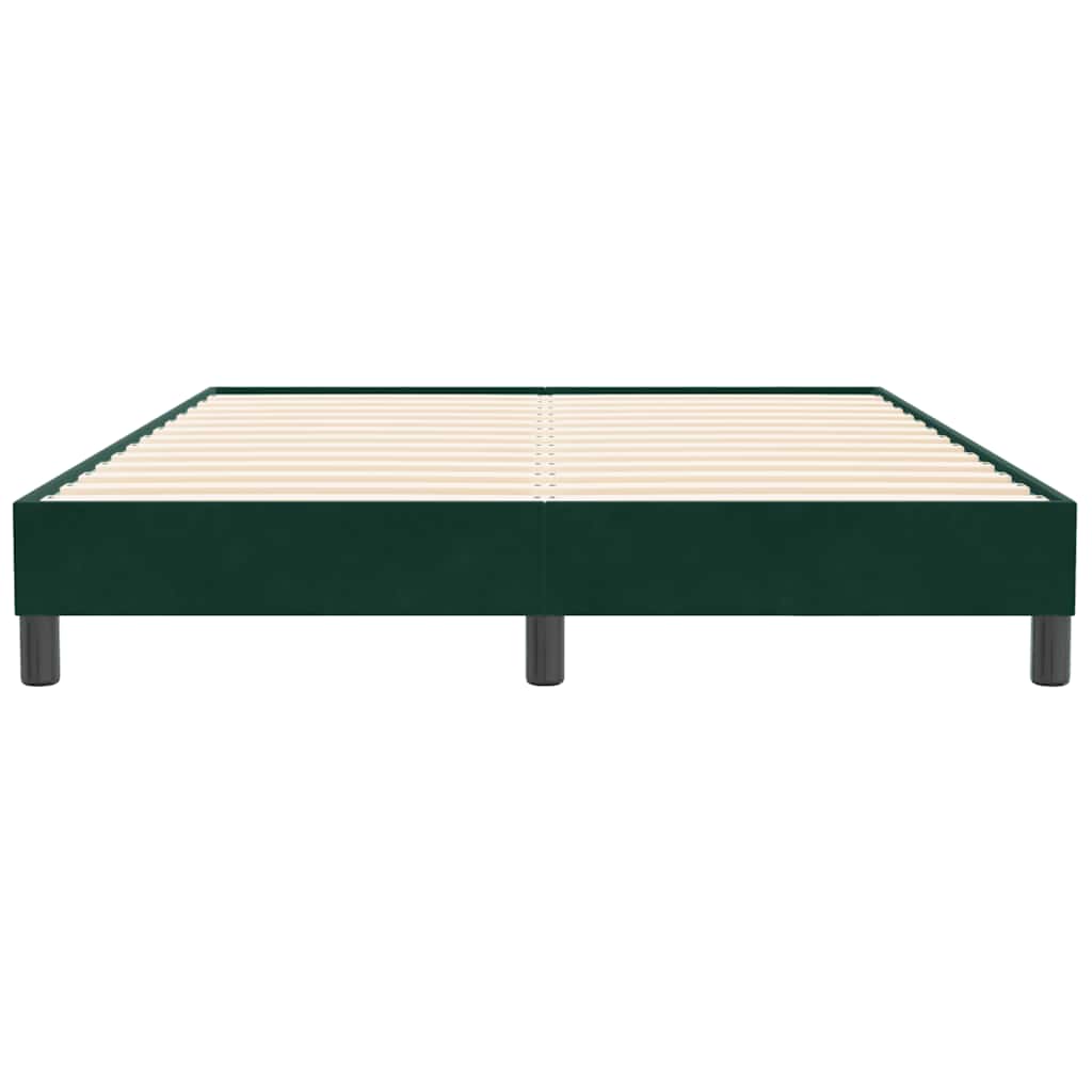 Boxspringbett ohne Matratze Dunkelgrün 140x210 cm Samt