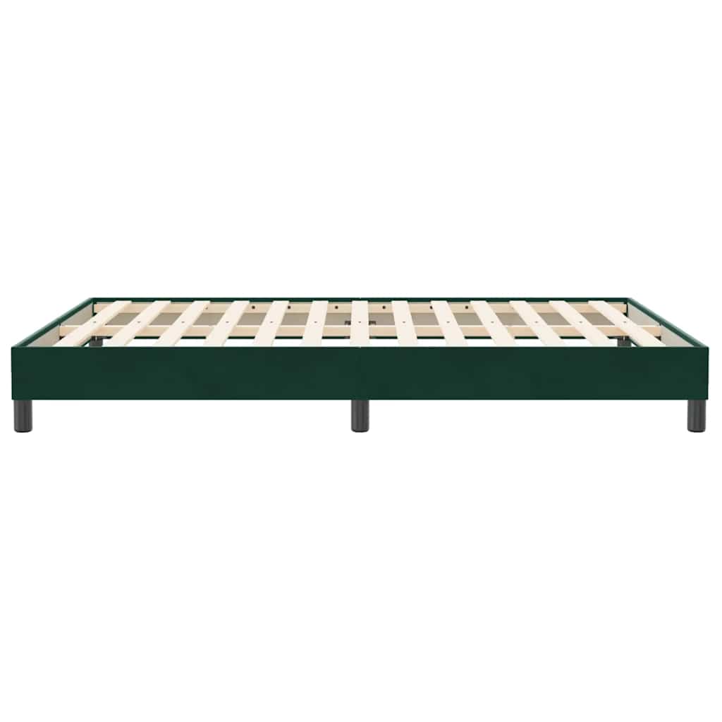 Boxspringbett ohne Matratze Dunkelgrün 140x210 cm Samt