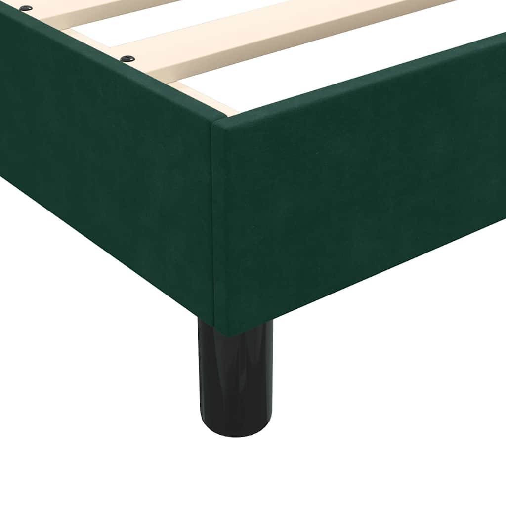 Boxspringbett ohne Matratze Dunkelgrün 140x210 cm Samt