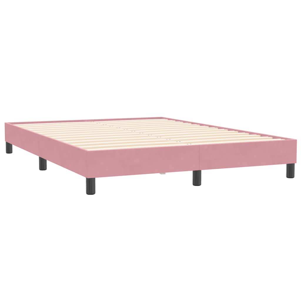 Boxspringbett ohne Matratze Rosa 140x210 cm Samt