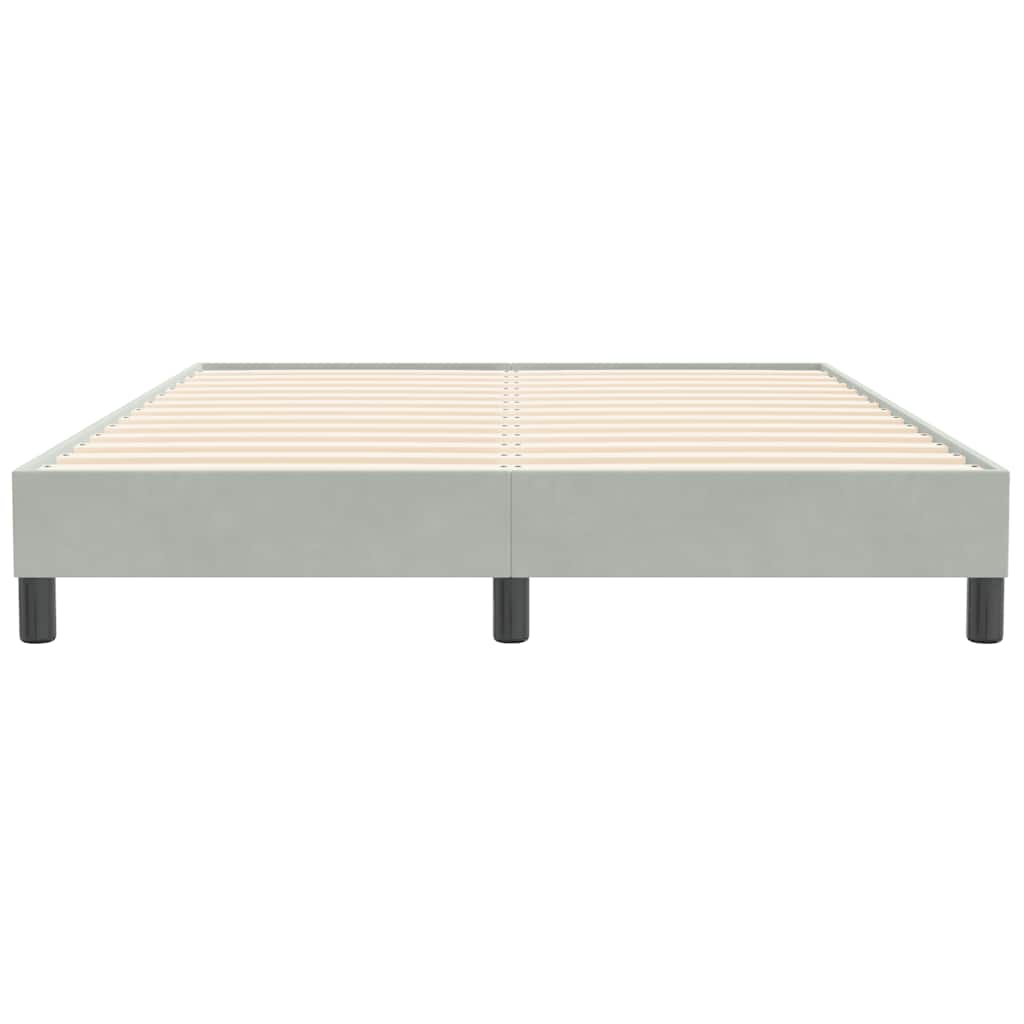 Boxspringbett ohne Matratze Hellgrau 160x210 cm Samt