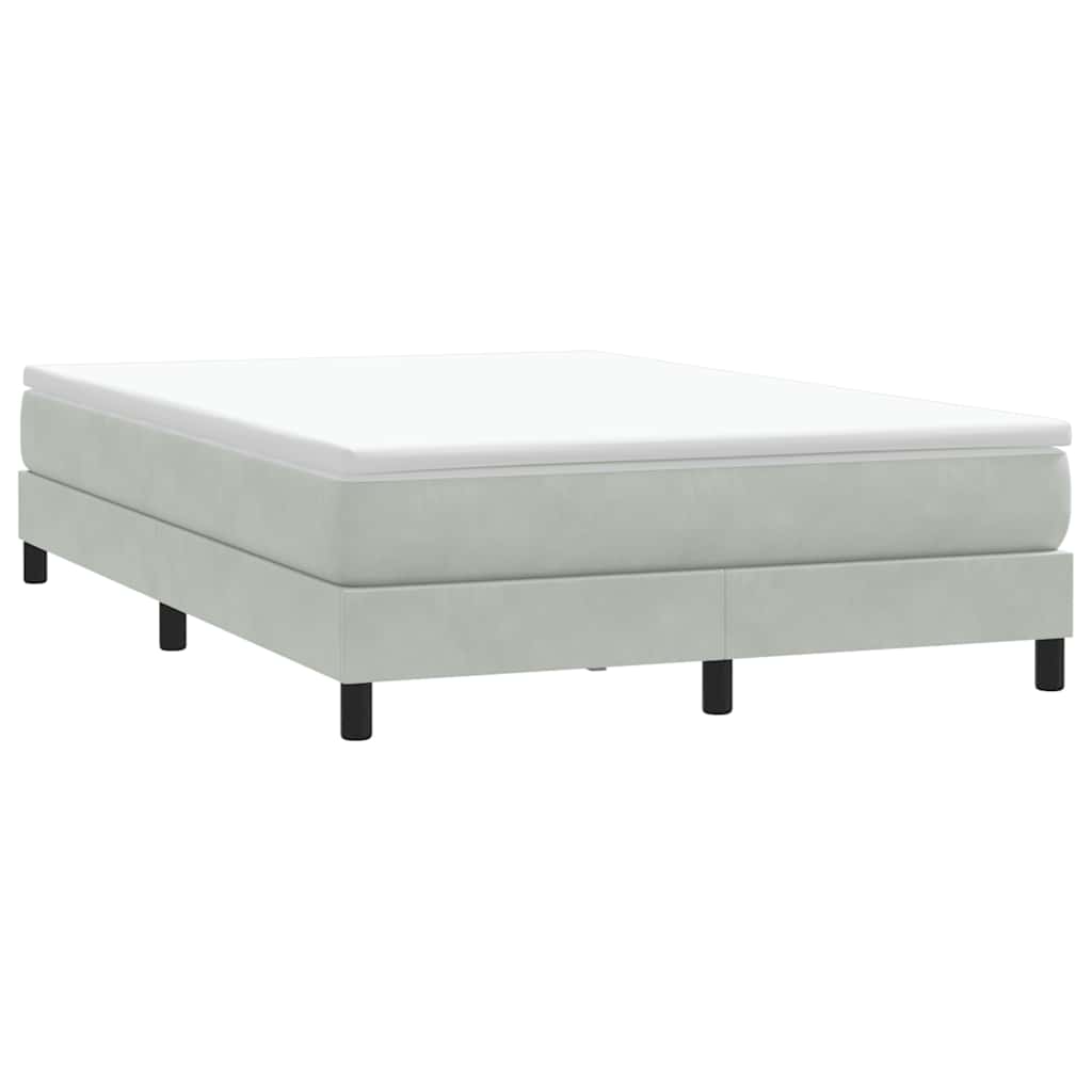 Boxspringbett ohne Matratze Hellgrau 160x210 cm Samt