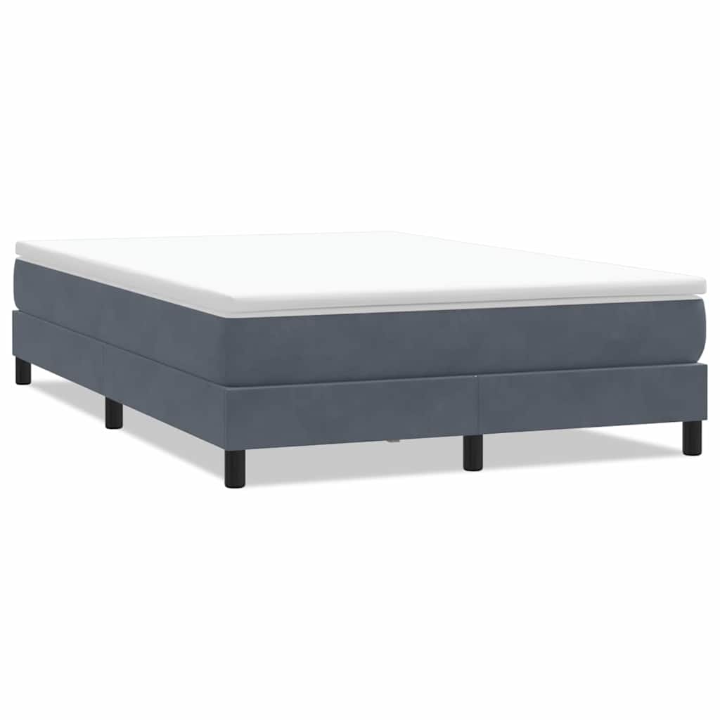 Boxspringbett ohne Matratze Dunkelgrau 160x210 cm Samt