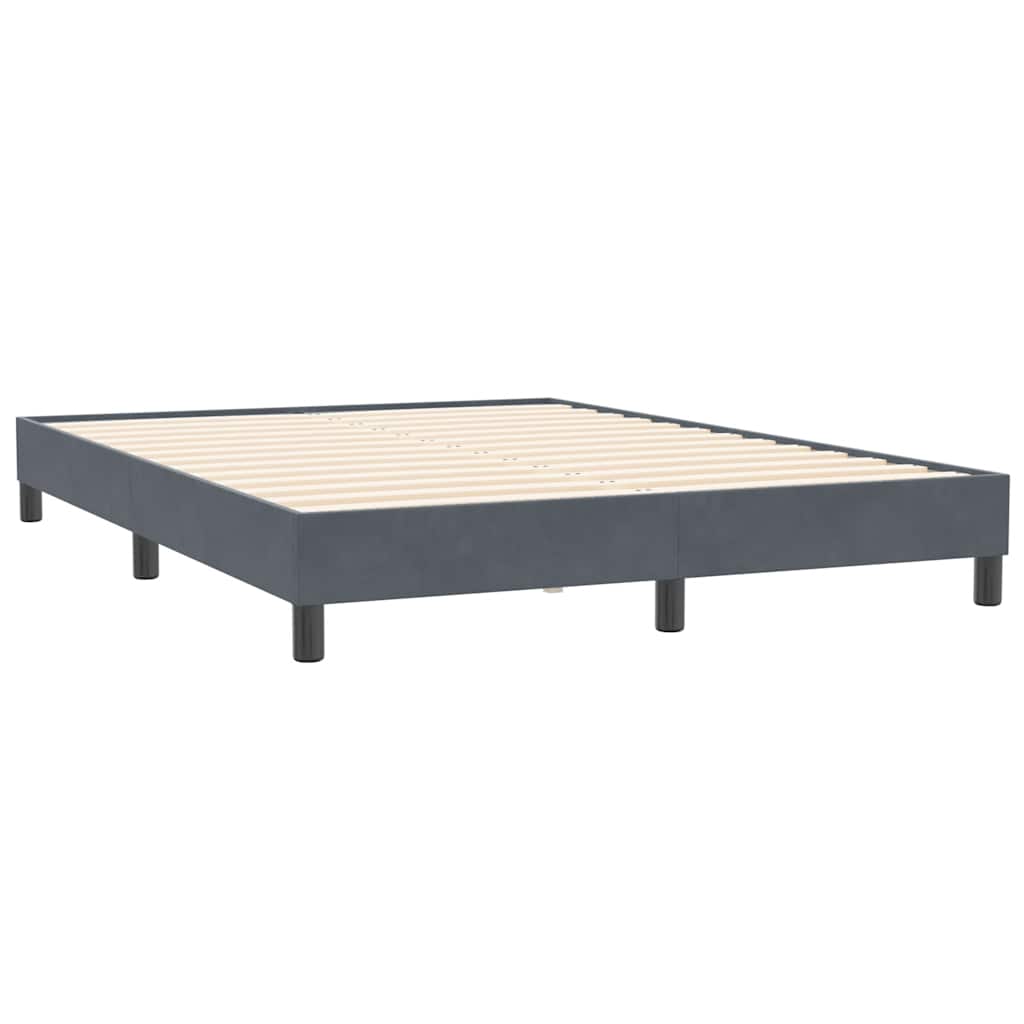 Boxspringbett ohne Matratze Dunkelgrau 160x210 cm Samt