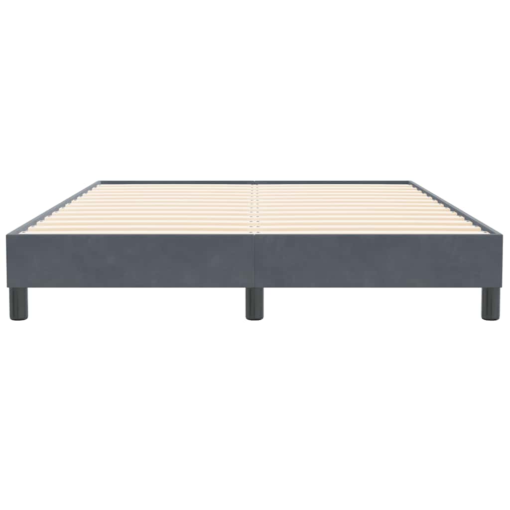 Boxspringbett ohne Matratze Dunkelgrau 160x210 cm Samt