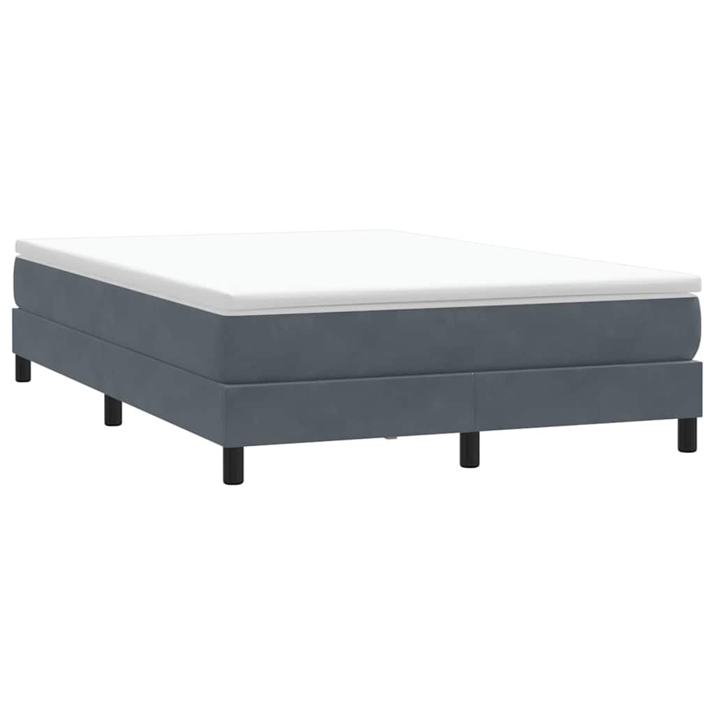 Boxspringbett ohne Matratze Dunkelgrau 160x210 cm Samt