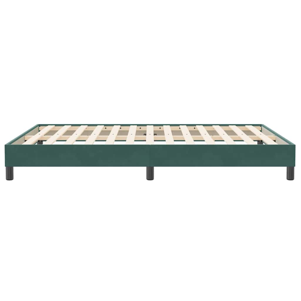 Boxspringbett ohne Matratze Dunkelgrün 160x210 cm Samt