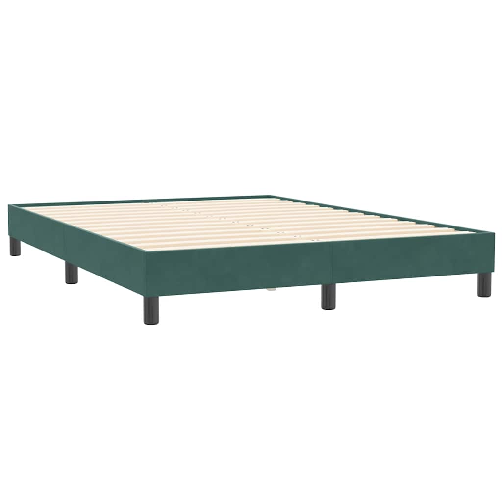 Boxspringbett ohne Matratze Dunkelgrün 160x210 cm Samt