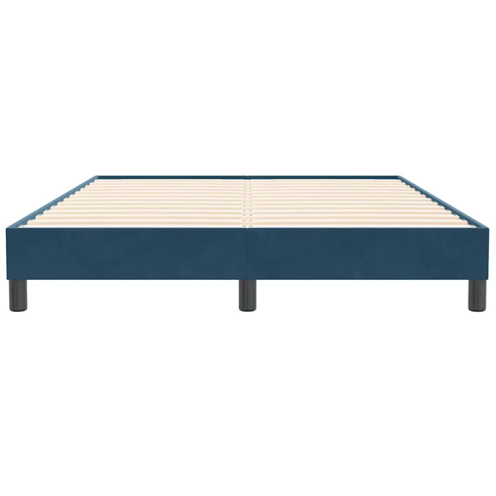 Boxspringbett ohne Matratze Dunkelblau 160x210 cm Samt