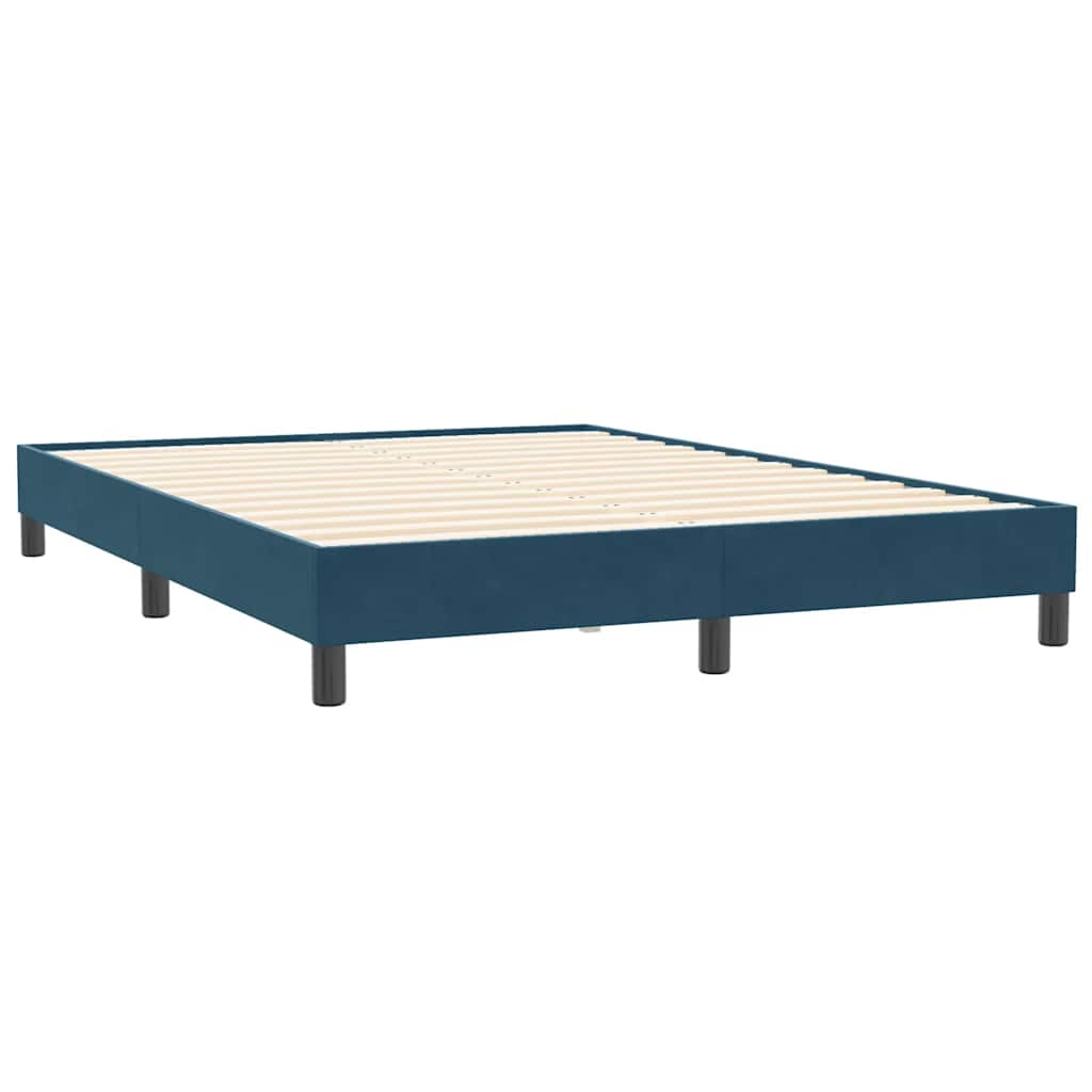 Boxspringbett ohne Matratze Dunkelblau 160x210 cm Samt